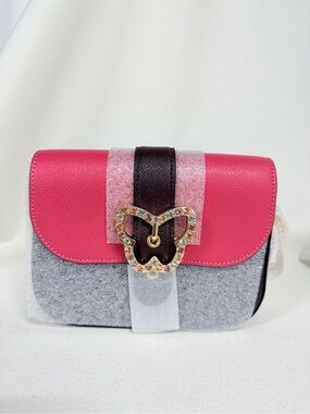 Coach C6796 Gemma Crossbody In Colorblock Strwbrry